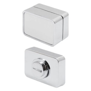 Дверна накладка WC M&T Maximal хром/біле скло (Чехія)