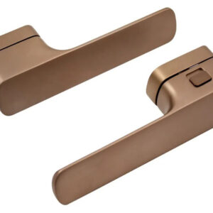 Ручка з фіксатором WC M&T Minimal 2.0 147858 Левова титан/коричневий матовий (Чехія)