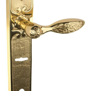 Дверна ручка UNO BAROCCO CRISTALLO 840 Two Key Lock під 2 ключі латунь (Україна)