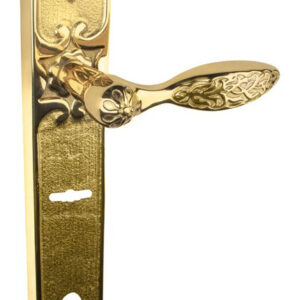 Ручка під 2 ключі UNO BAROCCO CRISTALLO 840 Two Key Lock золото 24K (Україна)