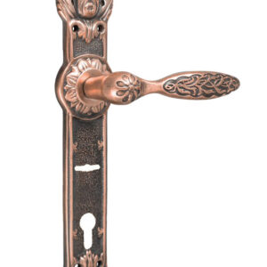Ручка на планці UNO BAROCCO BELLE 840 Two Key Lock під 2 ключі мідний (Україна)