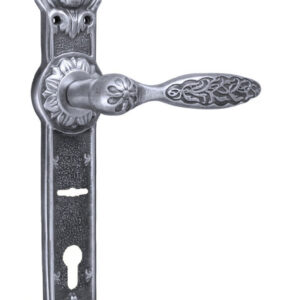 Ручка на двері UNO BAROCCO BELLE 840 Two Key Lock під 2 ключі срібло (Україна)