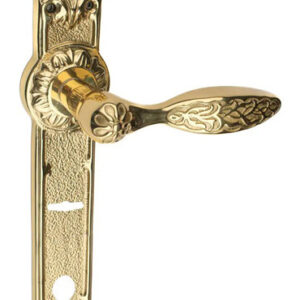 Дверна ручка UNO BAROCCO BELLE 840 Two Key Lock під 2 ключі латунь полірована (Україна)