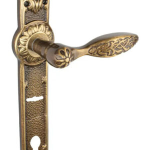 Ручка на планці UNO BAROCCO BELLE 840 Two Key Lock під 2 ключі бронза (Україна)