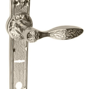 Дверна ручка UNO BAROCCO BELLE 840 Two Key Lock під 2 ключі нікель (Україна)