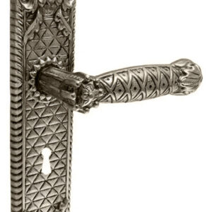 Дверна ручка UNO BAROCCO STELLA 750 BB під ключ нікель (Україна)