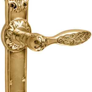 Ручка для дверей на планці UNO BAROCCO BELLE 840 золото 24K (Україна)