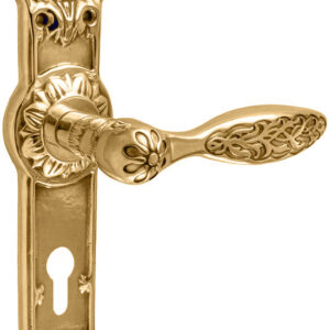 Ручка на планці під циліндр UNO BAROCCO BELLE 840 PZ золото 24K (Україна)