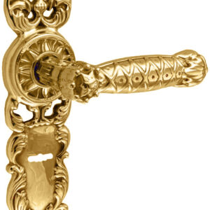 Ручка під сувальдний ключ UNO BAROCCO GRANDE 750 SAFE KEY золото 24K (Україна)