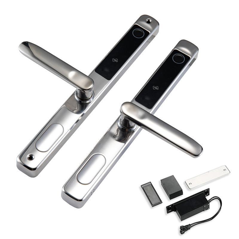 Електронний біометричний замок TTLOCK DOUBLE SLIM FP сріблястий (Китай)