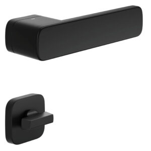 Чорна дверна ручка з WC фіксатором DND by Martinelli PLURIS (Італія)