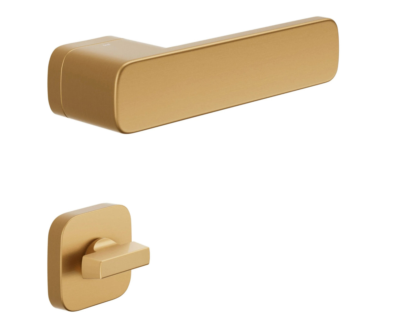 Дверна ручка з WC-фіксатором DND by Martinelli PLURIS матове золото (Італія)