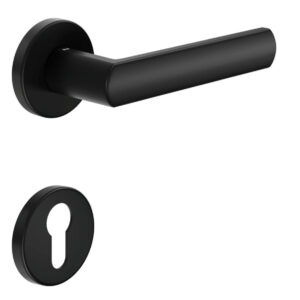Дверна ручка DND by Martinelli LUCE з накладкою під циліндр, чорний (Італія)