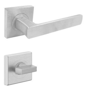 Дверна ручка DND by Martinelli FOLD 02 55 мм з фіксатором WC (RDN24/55+A) матовий хром (Італія)