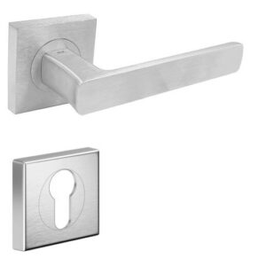 Ручка на розетці DND by Martinelli FOLD 02 55 мм з накладкою під циліндр матовий хром (Італія)