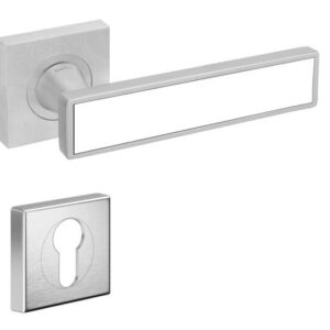 Ручка з накладкою на циліндр DND by Martinelli SoCHIC L 02 55 мм мат. хром/білий декор (Італія)