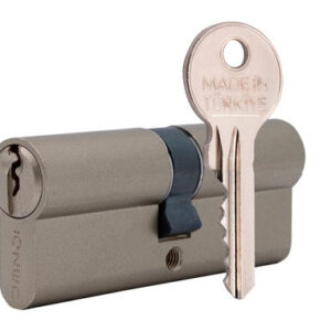 Циліндр дверний OZEN 100 ключ/ключ сатин, 3 ключі (Туреччина) 90 мм 45х45