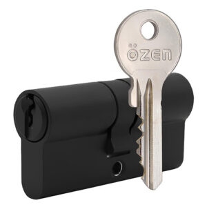 Циліндр дверний OZEN 100 ключ/ключ чорний, 3 ключі (Туреччина) 70 35х35 мм