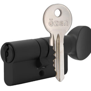 Циліндр дверний OZEN 100 ключ/тумблер чорний, 3 ключі (Туреччина) 70 мм 35х35Т