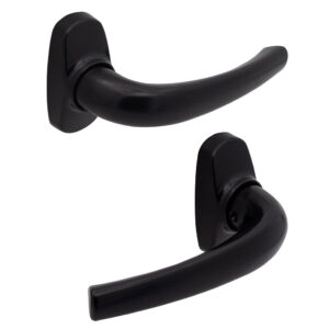 Ручка дверна на розетці OZEN AA-258 з накладками чорна (Туреччина)
