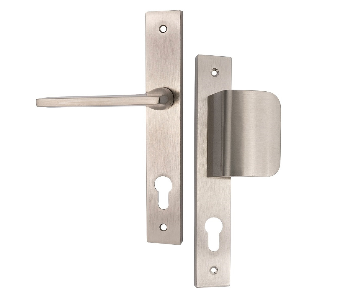 Ручки ліві фіксована/натискна OZEN Helen AL200-PH 85 мм сатин (Туреччина)