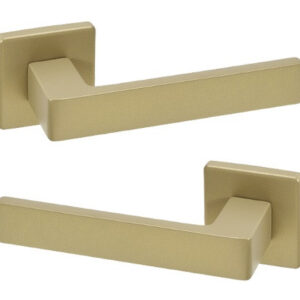 Ручка на квадратній розетці Sicma Shelby золото матове (Італія)