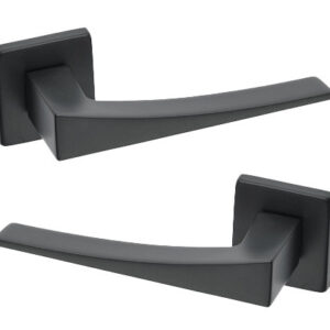 Ручка на квадратній розетці Sicma H5 матова чорна (Італія)