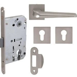 Комплект Comit Garda А PZ (ручка + накладка + механізм) матовий нікель браш (548)