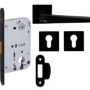 Комплект Comit Garda А PZ (ручка + накладка + механізм) чорний (Китай)