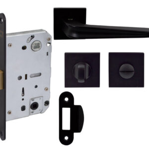 Комплект Comit Garda А WC (ручка + накладка + механізм) чорний (54)