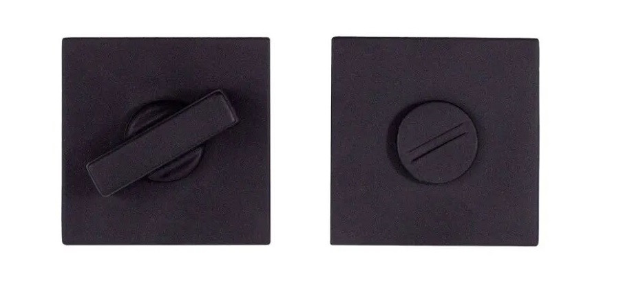 Дверна накладка WC Comit Novelty А, Tucano А (розетта 6 мм) чорний матовий (54)