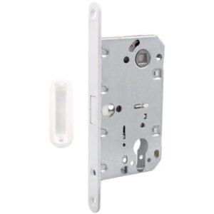 Замок магнітний Comit 81702 85 мм білий + відповідна планка (54)