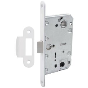 Замок врізний Comit 81691 96 мм білий + відповідна планка (54)
