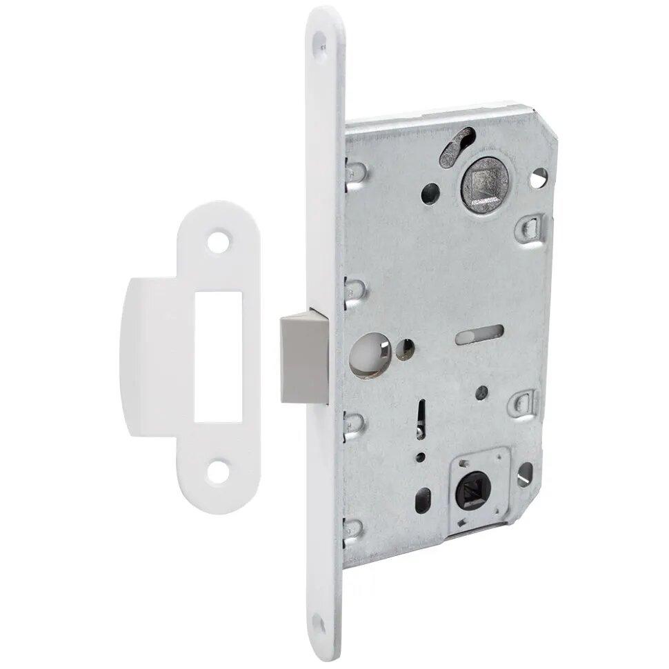 Замок врізний Comit 81691 96 мм білий + відповідна планка (54)