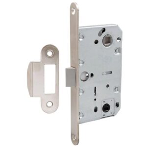 Замок врізний Comit 81633 96 мм нікель + відповідна планка (64)