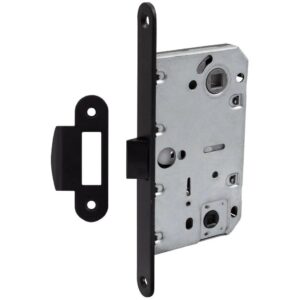 Замок врізний Comit 81690 96 мм чорний + відповідна планка (54)