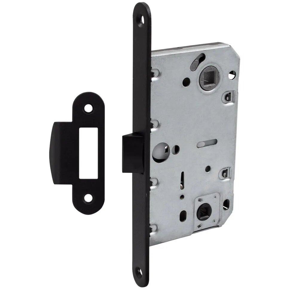 Замок врізний Comit 81690 96 мм чорний + відповідна планка (54)
