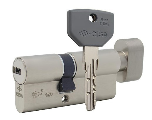 Циліндр CISA ASIX P8 ключ/тумблер нікель матовий (Італія) 75 мм 45x30Т