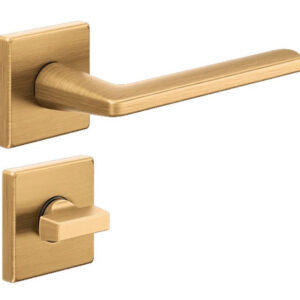 Дверна ручка з WC фіксатором DND by Martinelli LUCE P 02 матове золото (Італія)