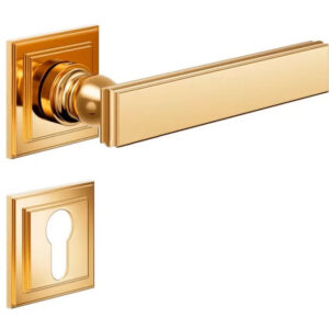 Дверна ручка з накладкою на циліндр DND by Martinelli LUCREZIA 02 золото античне (Італія)