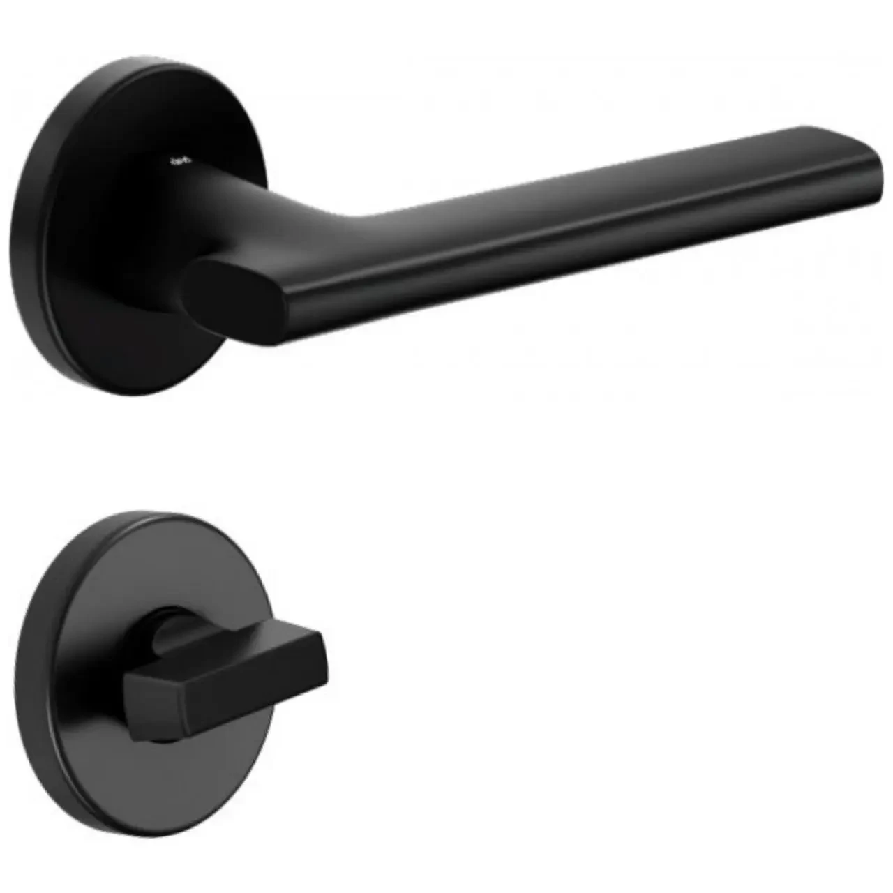 Чорна ручка для дверей DND by Martinelli SAN з WC фіксатором (Італія)