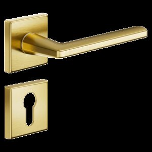 Ручка з накладкою на циліндр DND by Martinelli LUCE P 02 латунь матова (Італія)