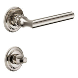 Дверна ручка на розетці DND by Martinelli ISABELLA з накладкою WC PVD нікель (Італія)