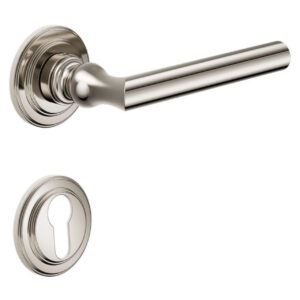 Дверна ручка DND by Martinelli ISABELLA з накладкою під циліндр PVD нікель (Італія)