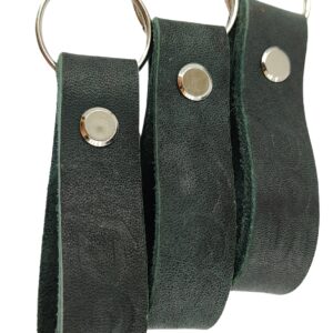 Брелок PES шкіряний  для ключів з тисненням Зелений