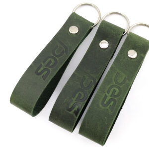 Брелок PES шкіряний  для ключів з тисненням Хакі