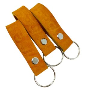 Брелок PES шкіряний  для ключів з тисненням Помаранчевий