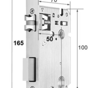 Корпус замка без циліндра PES 14550 50х160