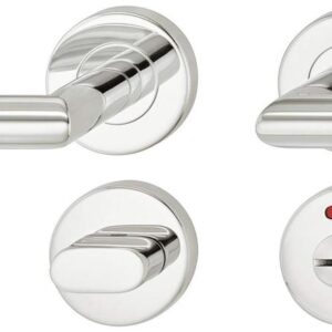 Ручки дверні Hoppe LDH 2171 з фіксатором WC сталь полірована (Німеччина)