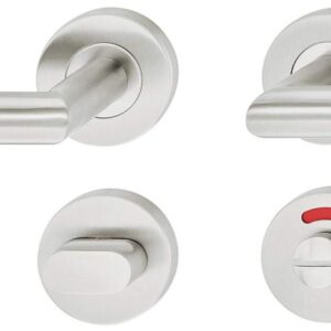 Ручки для дверей Hoppe LDH 2171 з фіксатором WC сталь матова (Німеччина)